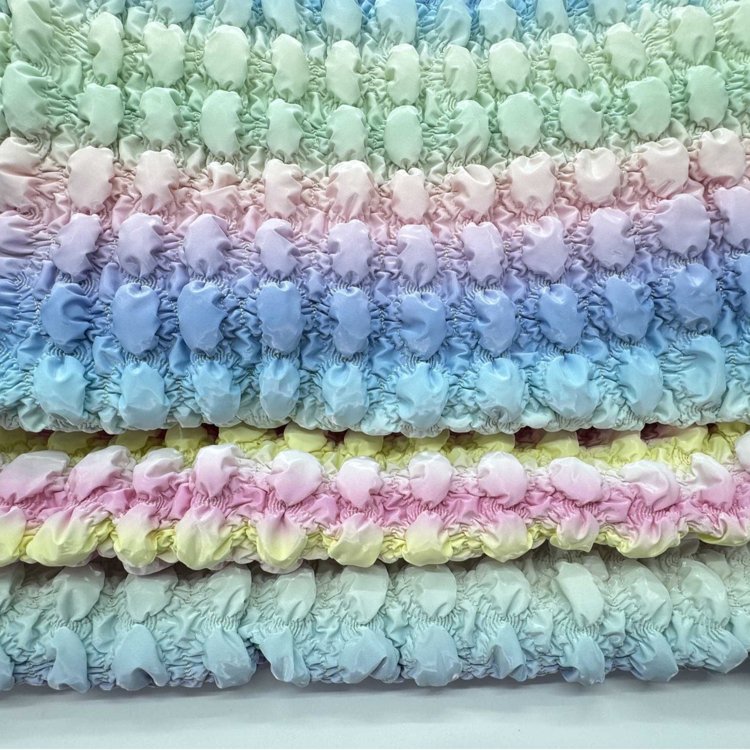 Polyester digital stretch yarn 3D floral quilted quilted fabric, PU leather bags, embroidered cotton shoe fabric