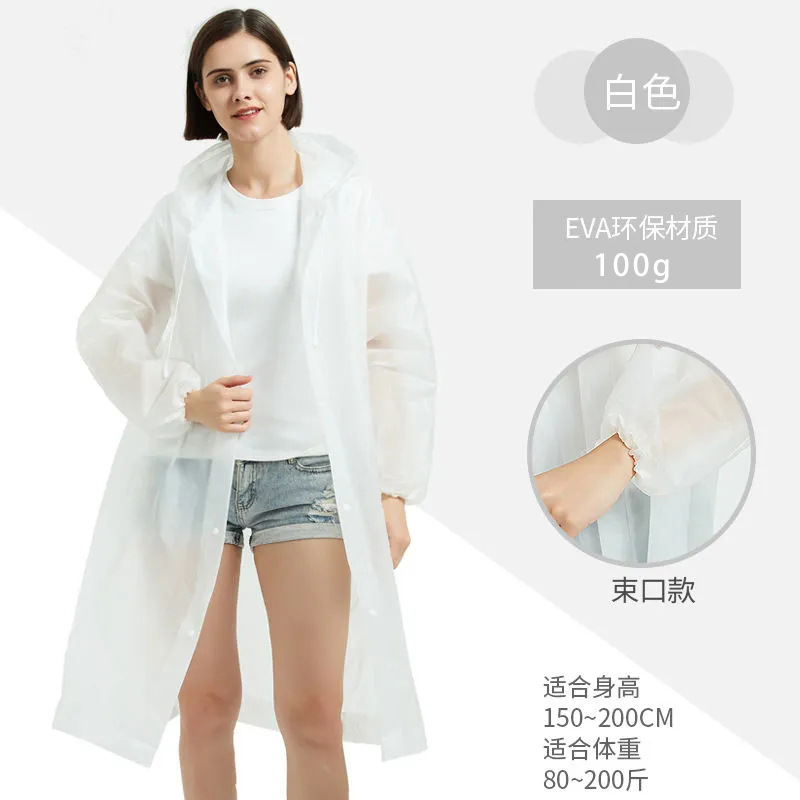 Picture of Thickened Non-Disposable Eva Raincoat Portable Adult Men and Women Travel Outdoor Waterproof Long Full Body Poncho Thick