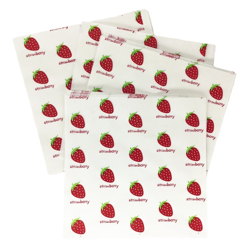 Net Celebrity Strawberry Cake Pad Paper Oil-proof Paper Silicone Oil Paper Hamburger Paper Sandwich Wrapping Paper Oil-absorbing Paper Baking Oil Paper