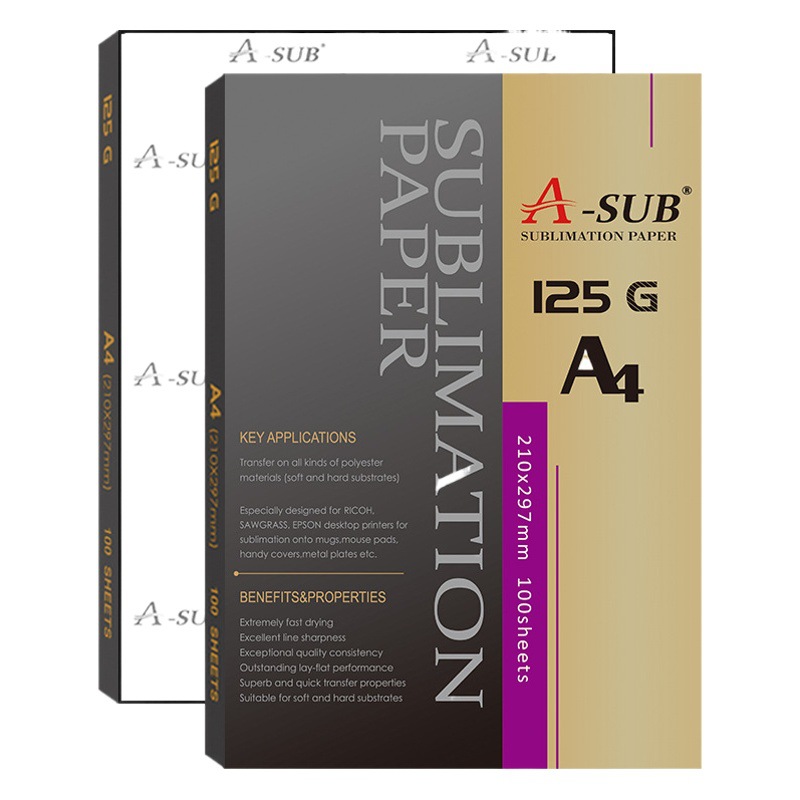 A-Sub Heat Transfer Paper 120g Digital Printing Heat Transfer Paper 125g Quick-Drying A4 Sublimation Transfer Paper