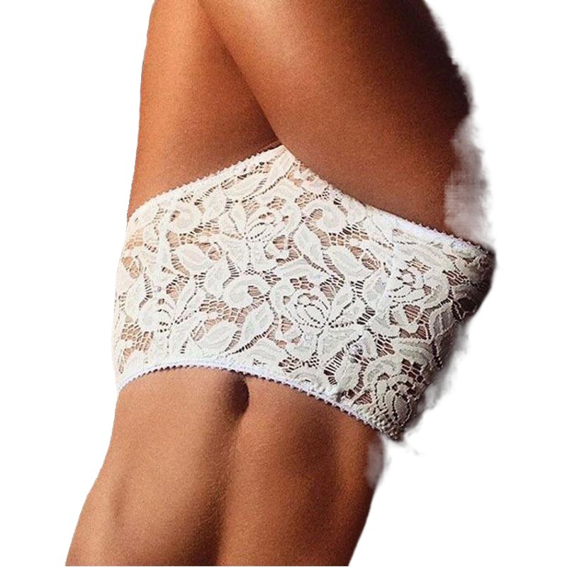 Cross-border Foreign Trade Sexy Underwear Women's Perspective Sexy Underwear European and American Lace Embroidered High Waist Underwear T-Pants