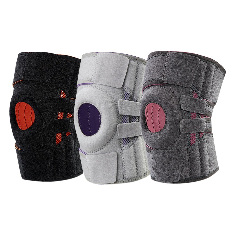 Max Meniscus Sports Knee Pads Silicone Shock Absorbing Stable Patella Knee Pads Support Strip Velcro Adjustable