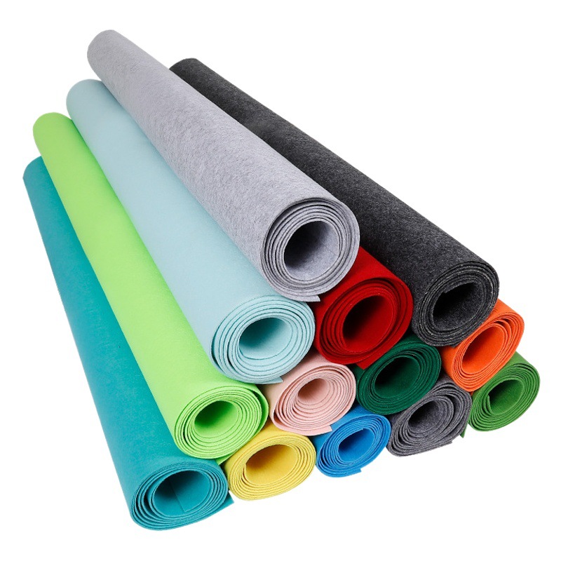 Ready Supply 1-5mm Felt Cloth Handmade DIY Colorful Non-Woven Needle Punched Felt Non-Woven Sound Insulation Backing Tape