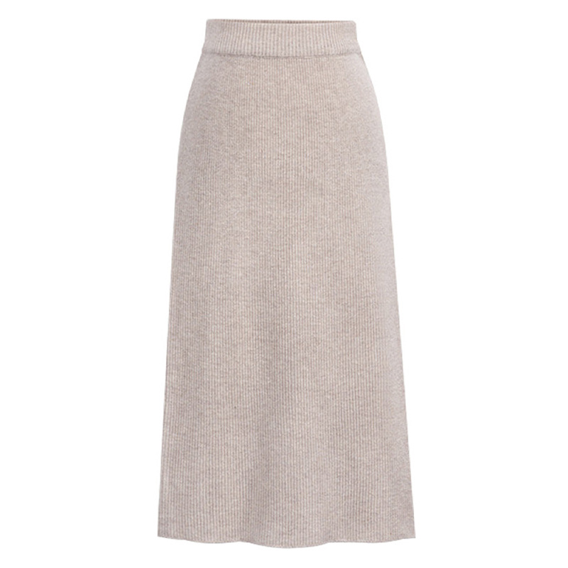 Picture of Skirt women's slimming mid-length plus size woolen skirt split hip skirt one-step skirt high waist long skirt 75cm