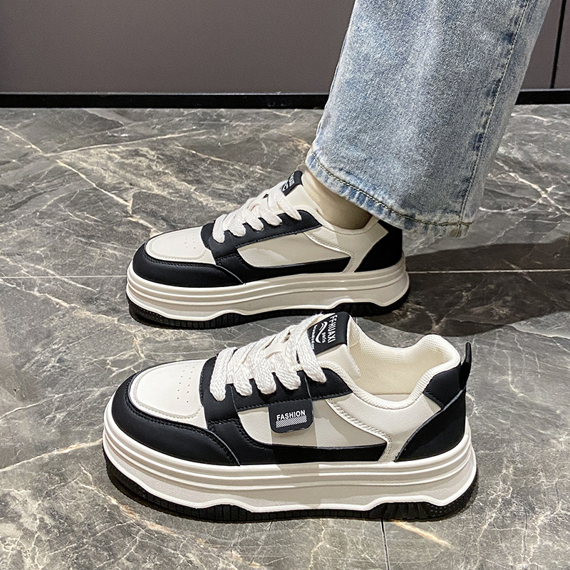 Explosions Niche Platform Shoes Women's Spring and Autumn All-match Super Popular White Shoes 2024 New Korean Casual sneaker