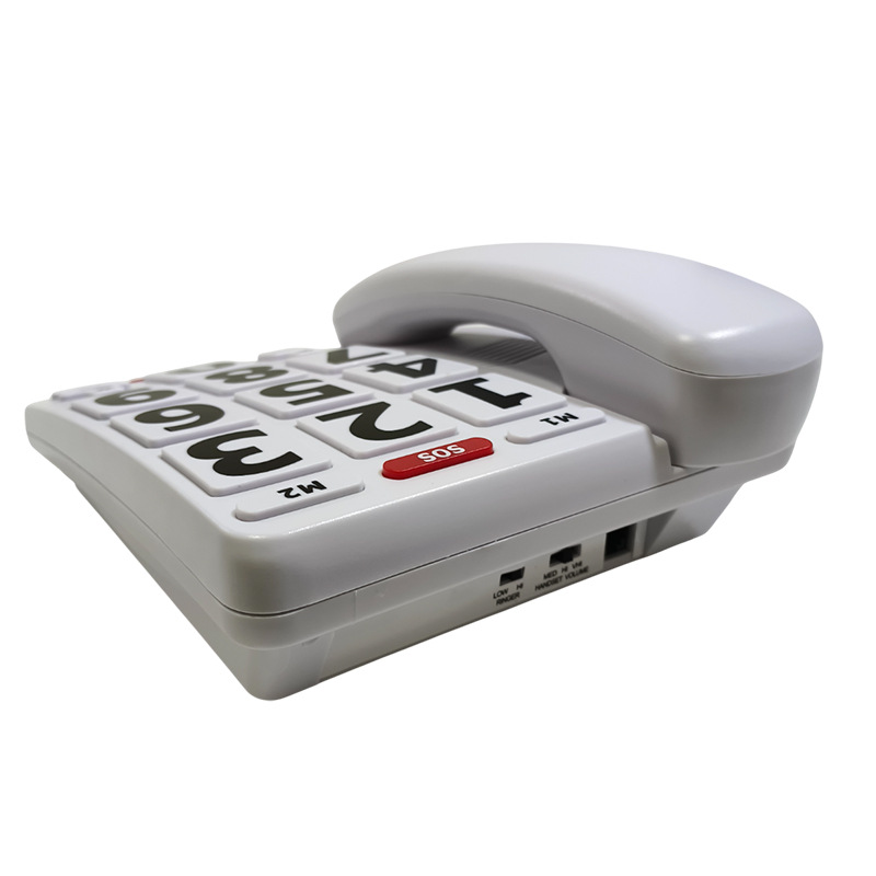 Picture of Home landline large number large button elderly fixed wired telephone three groups of speed dial large discount