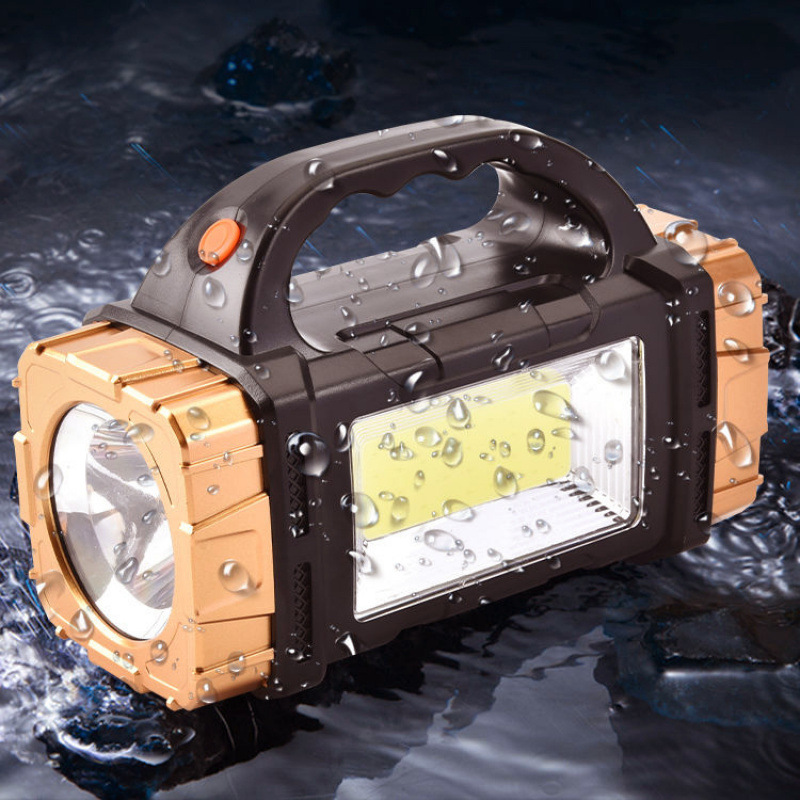 Picture of Strong Light Flashlight, Rechargeable, Long-Lasting, High-Power, Multi-Functional Outdoor Solar Charging Night Market Stall Light