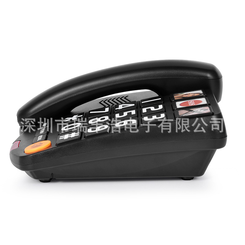 Picture of American telephone set for the elderly wired large digital key volume adjustment fixed line cross-border English packaging