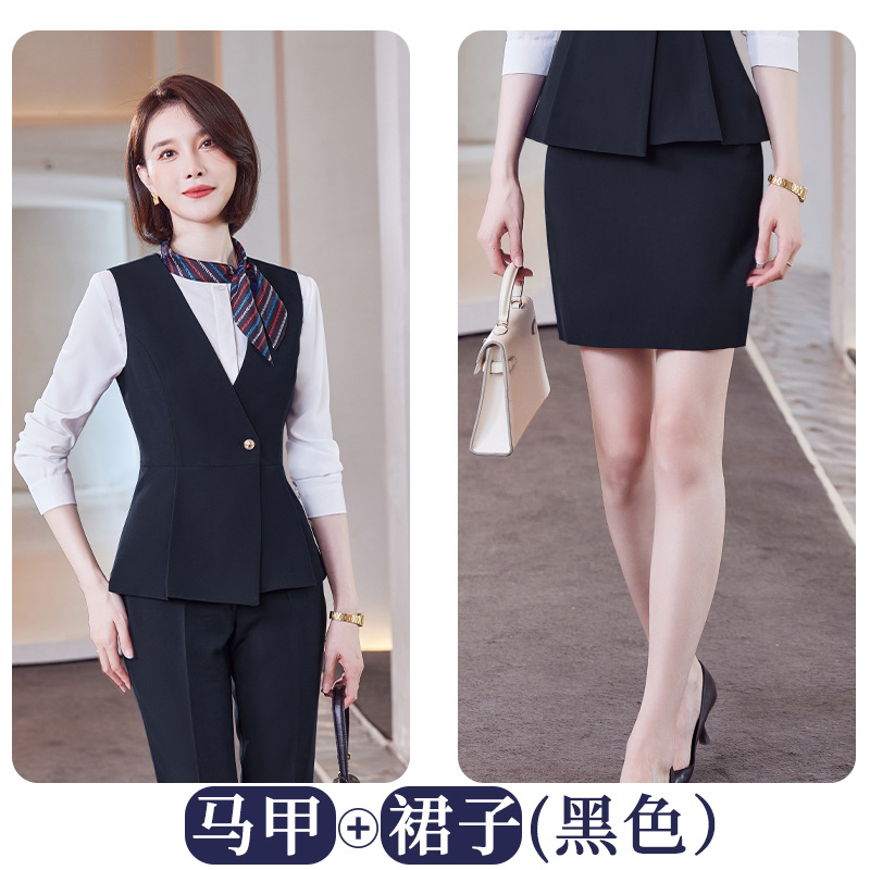 Picture of Beautician work clothes female front desk work clothes female slimming professional suit female fashion temperament autumn and winter stewardess work clothes