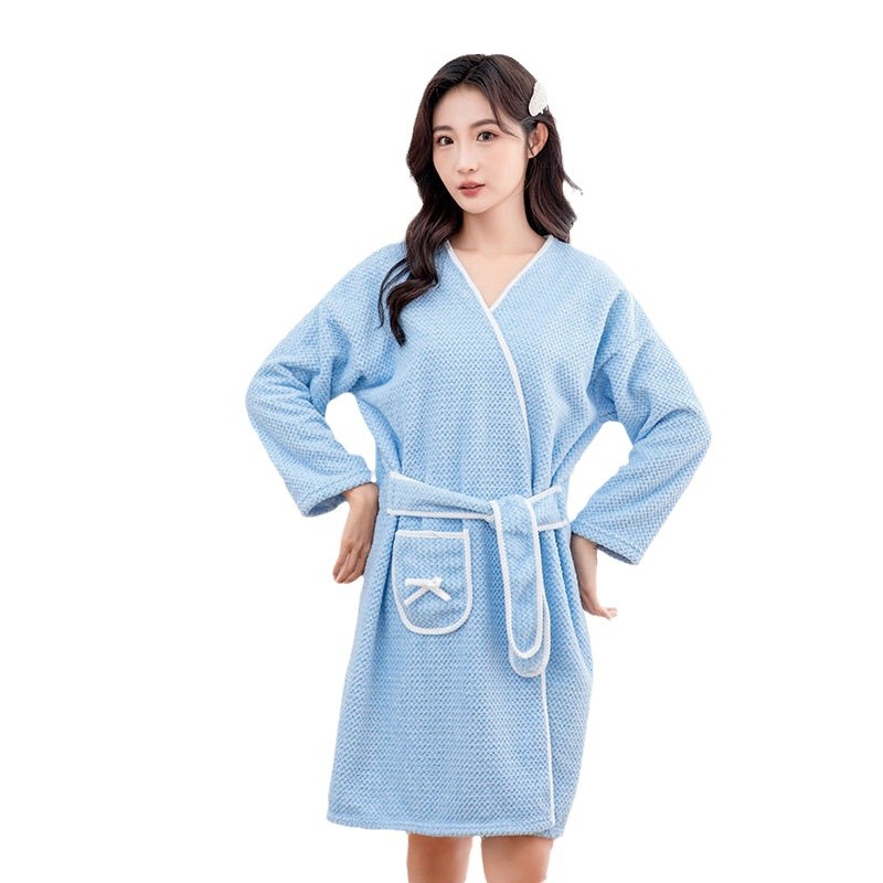Picture of Wearing Bath Towel Bath Skirt Water Absorbent Quick-Drying No Hair Dropped Cute Student Home Lovers Bath Skirt Nightgown Bathing