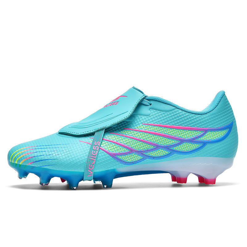 Cross-border Low-top Football Shoes AG Nail Leather Foot Male and Female Children Adolescent Students Artificial Lawn Non-slip Training Sneakers