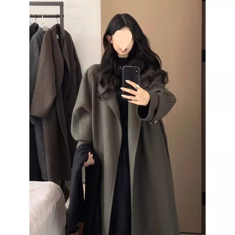 Picture of Gao Kezhong black woolen coat women's 2025 autumn/winter new woolen jacket high-end small mid-length model