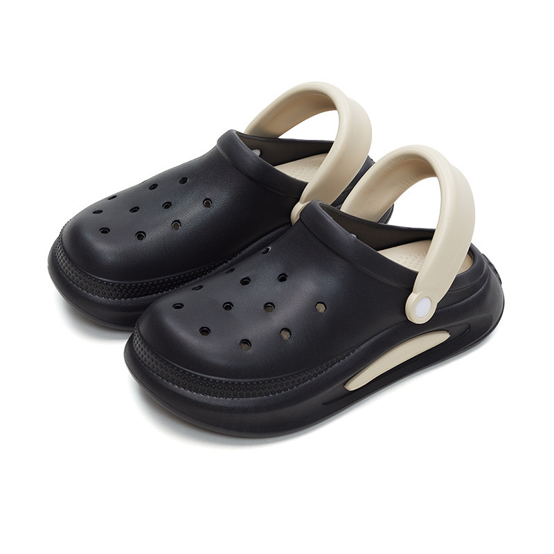 Picture of S052 Contrast Color Height-increasing Hole Shoes for Women Summer Height-increasing Feeling of Stepping on Shoes Can be Wearable for Men's Indoor Eva Anti-skid