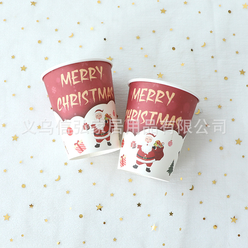 Picture of Cross-border new Christmas decoration theme disposable tableware paper plate party decoration arrangement paper cup paper plate suit