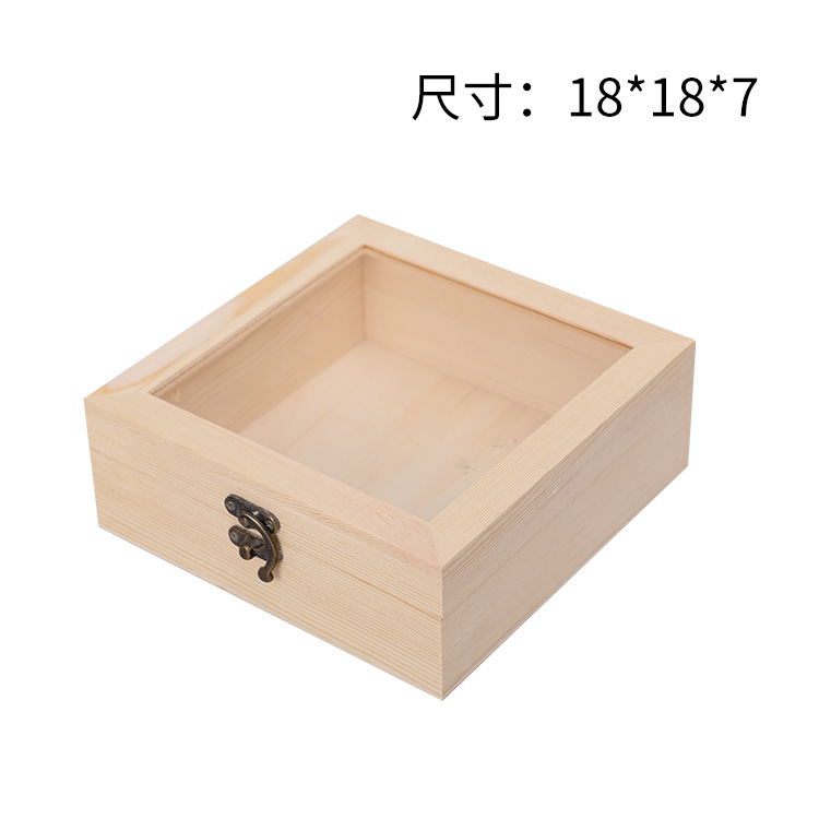 Picture of Accompanying Gift Wooden Box Simple Pine Gift Packaging Box Candy Box Immortal Flower and Wood Box Wooden Jewelry Storage Box