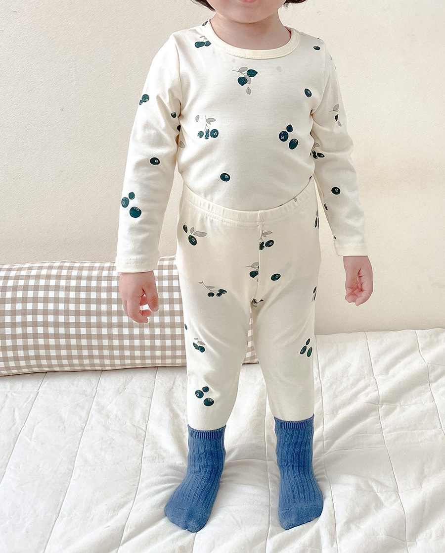 Picture of Spring and Autumn Children's Clothing Danish Children's Home Clothes suit Girls' Pajamas Pure Cotton Children's Autumn Clothes and Pants Men's Treasure Pajamas