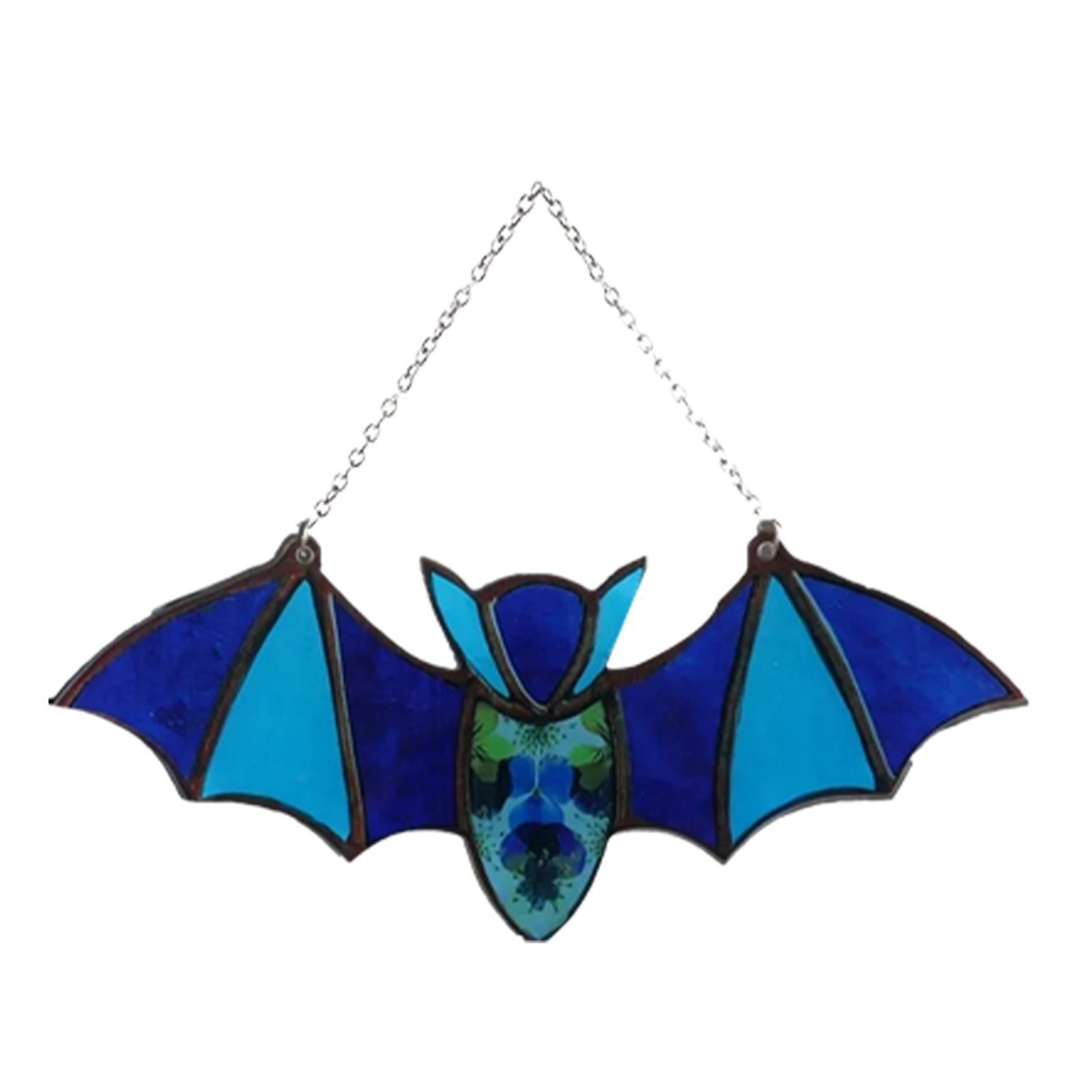 Picture of Halloween Decoration Hanging Acrylic Bat Window Wall Pendant Halloween Home Decoration Colorful Bat