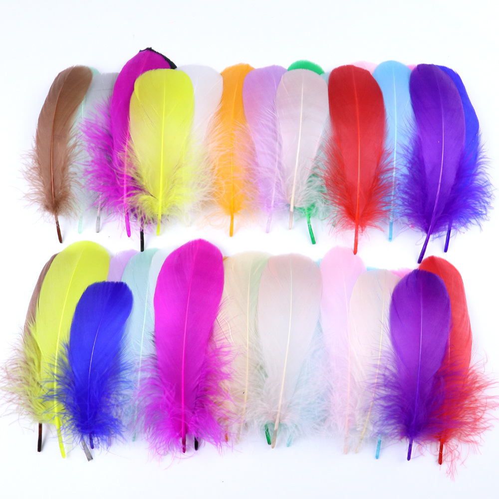 Wholesale feather goose feather feather hair diy color feather headdress craft decoration material box filler goose soft hair