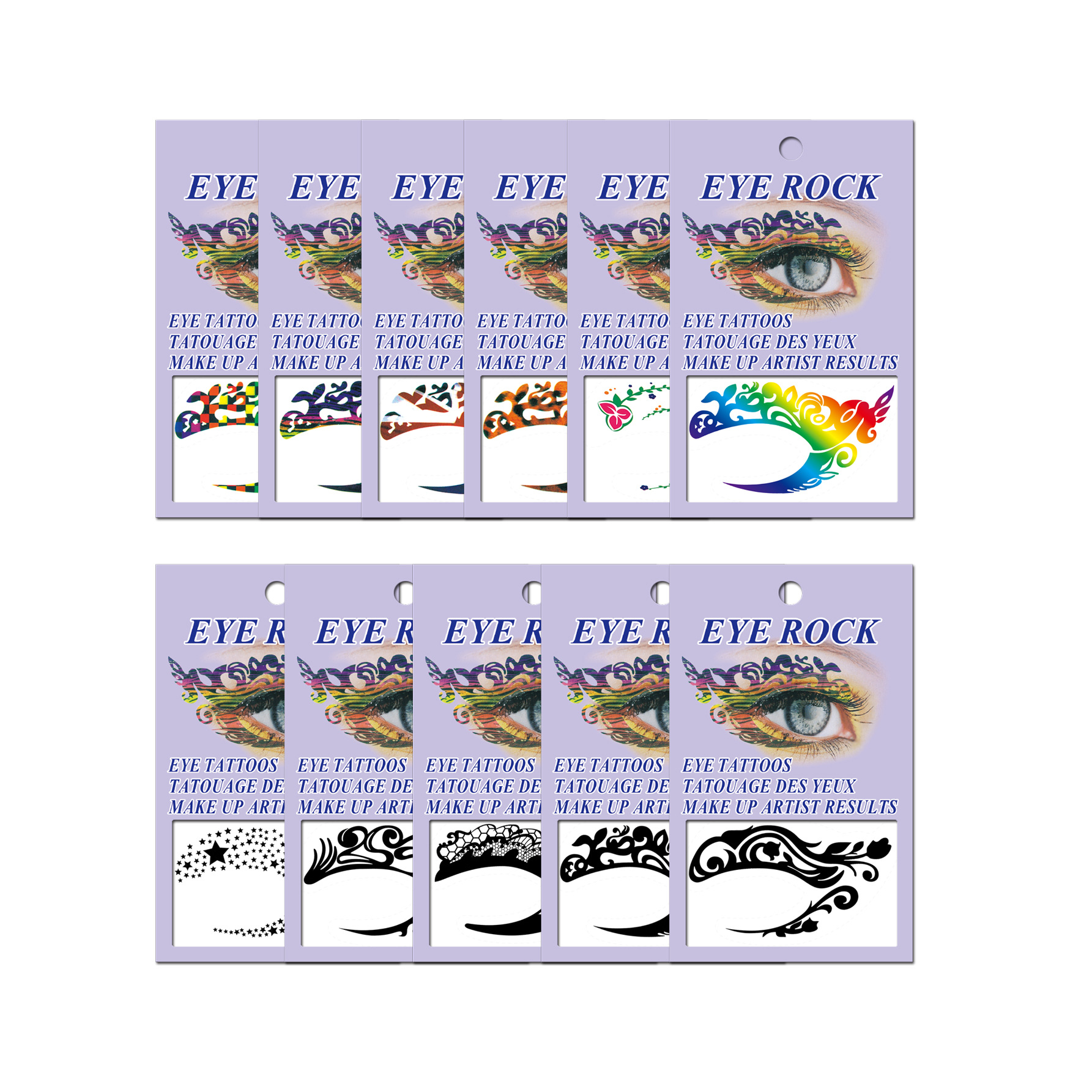 Picture of Smokey Eye Shadow Eyeliner Makeup Tattoo Sticker Suitable for Daily Parties Temporary Tattoos Can Be Used for 3-5 Days