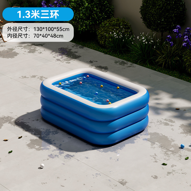 Picture of PVC Kids Inflatable Swimming Pool Home User Outside Large Family Pool Thickened Plastic Baby Baby Pool