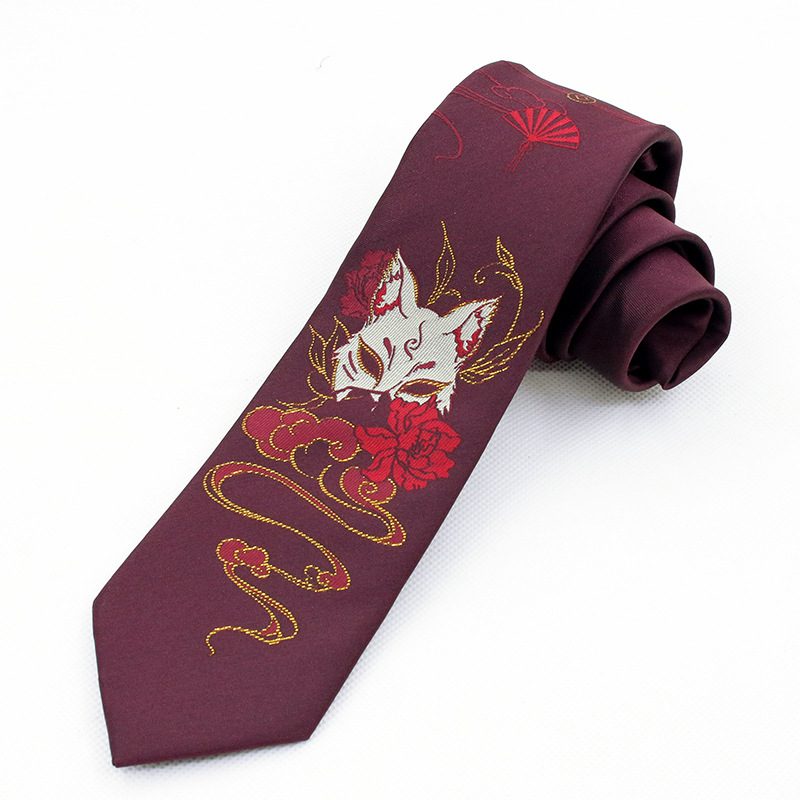 Picture of Foreign Trade Two-Dimensional Japanese Style Nine-Tailed Fox Tie Jkdk Uniform Shirt Hand-Tied Versatile Fashionable Nine-Tailed Fox Fairy Tie