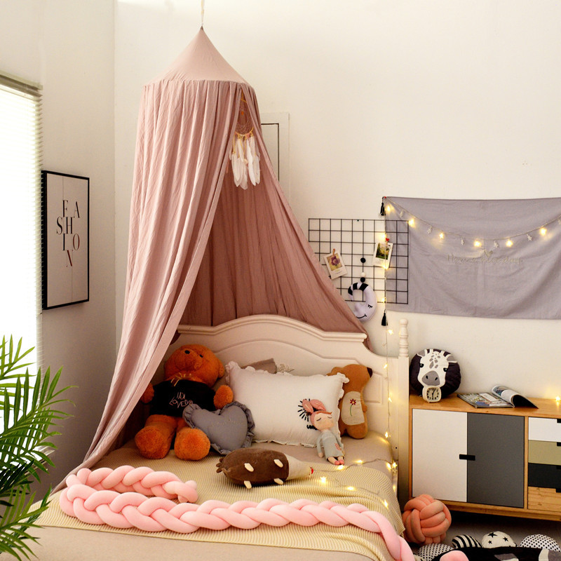 Picture of Cross-border Exclusive for Amazon Dome Bed Curtain Nordic ins Style Children's Suspended Mosquito Net Bed Tent Blackout Bed Curtain