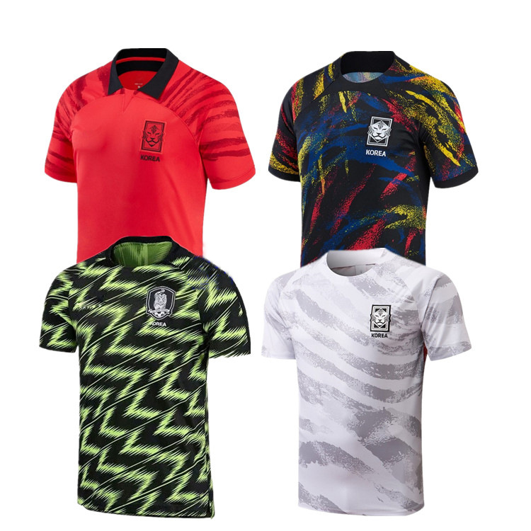 2022 Team South Korea's Jersey Training Uniform Warm-up Before the Game Sun Xingu's Football Uniform Appearance Summer Football