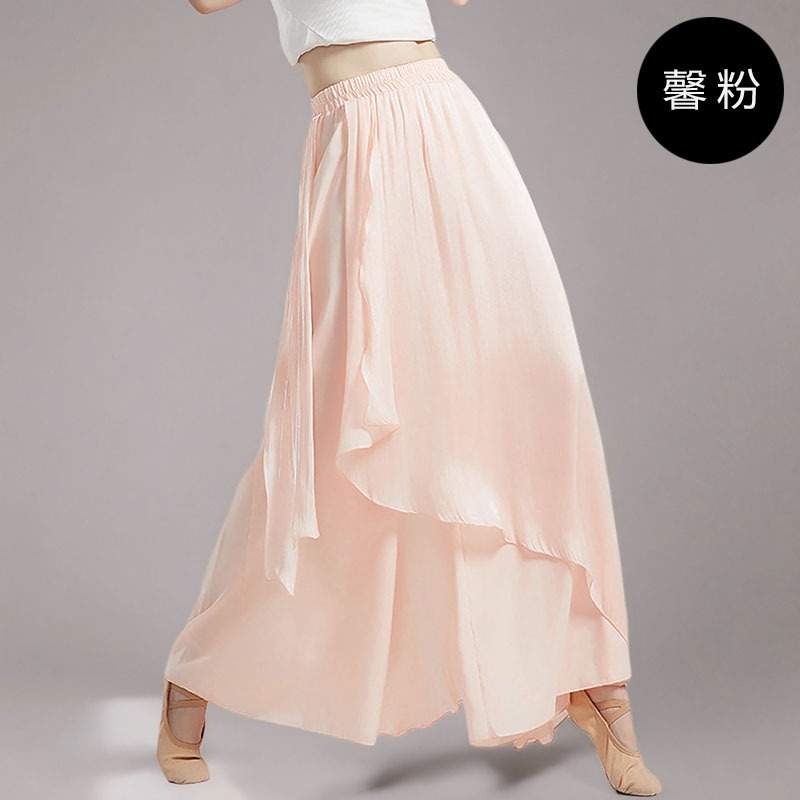 Picture of Classical dance practice clothes, women's dancing pants, wide-leg pants, flowing Chinese dance clothes, modern dance straight trousers, culottes, pants