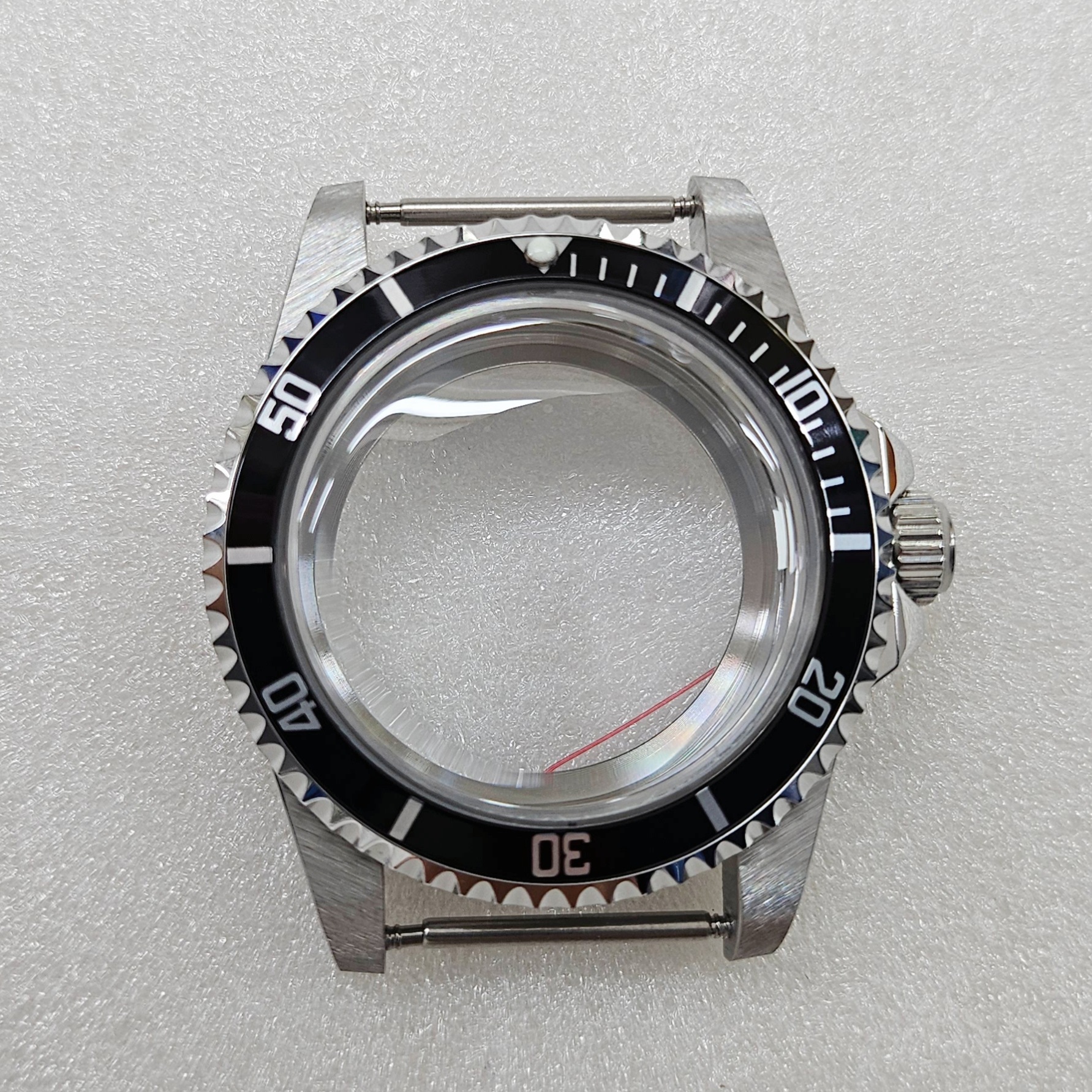 Watch accessories 39.5mm vintage stainless steel case through the bottom suitable for Japan NH35,NH36 movement