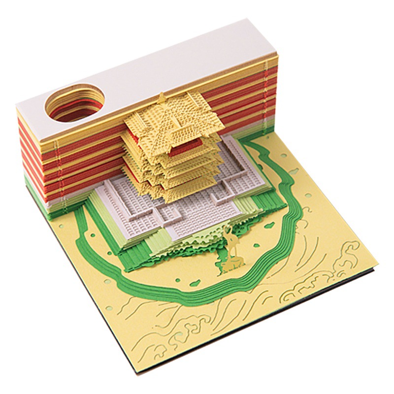 [Drainage Promotion] 3D Stereo Note Paper, Hand-Tearable Sticky Notes, Creative Paper Sculptures, Cute, High-Looking, Retro Style