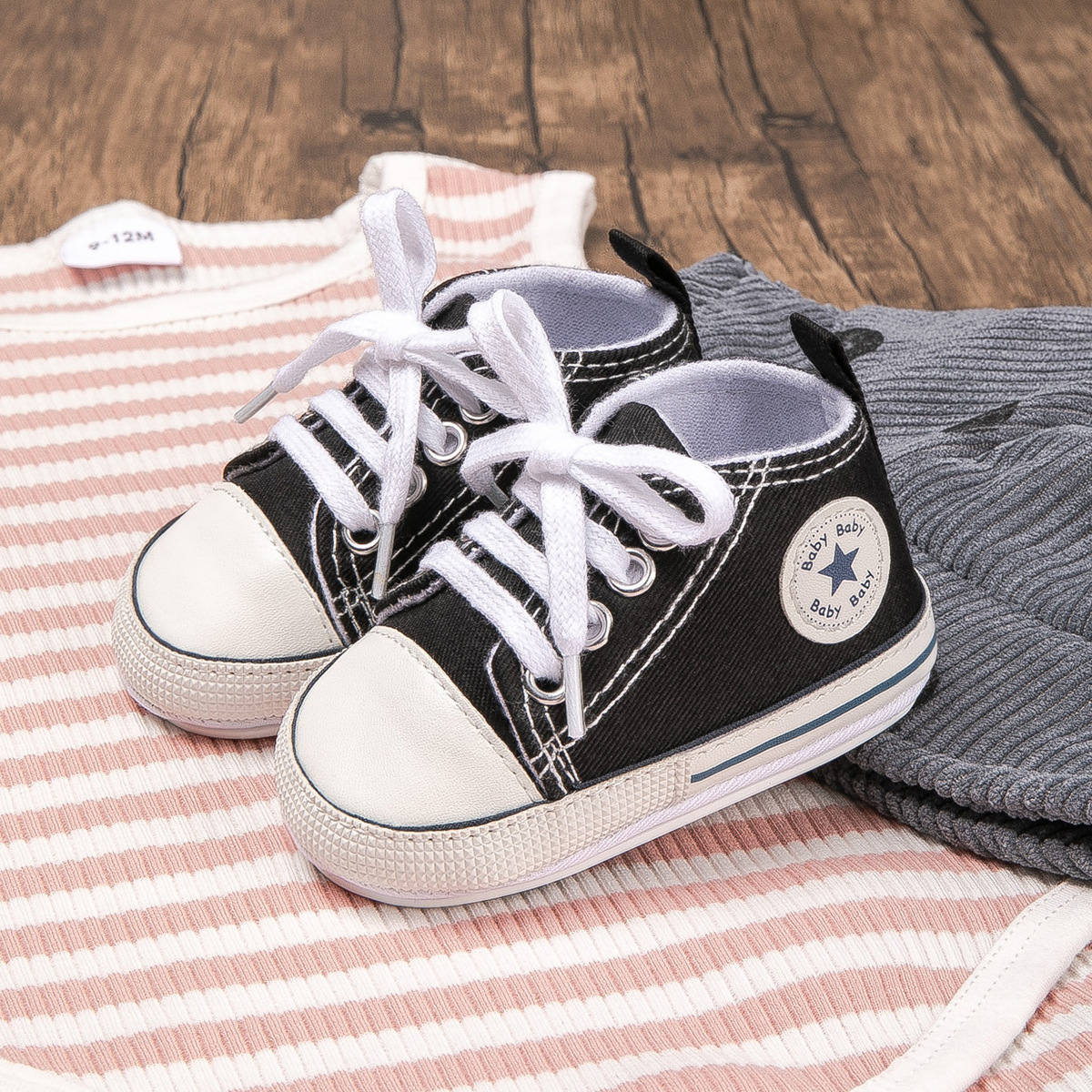 Picture of 2020 autumn and winter New baby canvas shoes classic canvas shoes non-slip rubber soles toddler shoes baby shoes