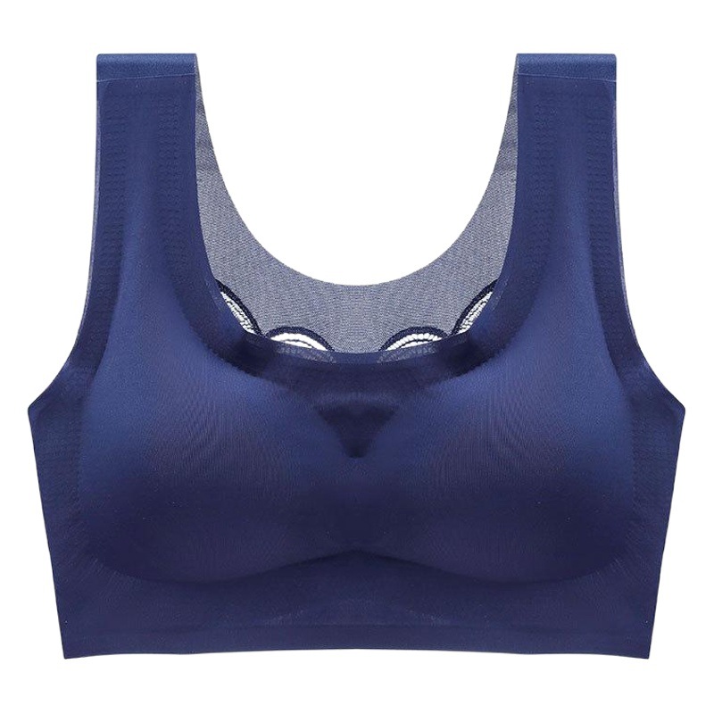 Thin Large Size Vest Type Seamless Bra for Chubby Girls Sleeping Sports Casual Beauty Back Underwear Gather-up Accessory Breast Bra