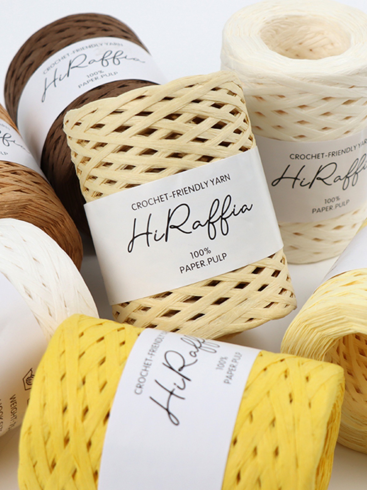 Cotton straw thread, raffia weaving thread, handmade crochet wrap, summer cool hat, straw hat material, crochet valley flavor