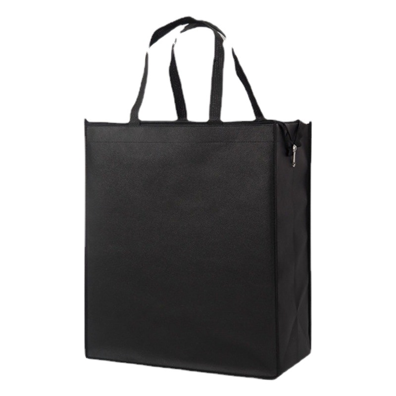 Zipper Non-woven Handbag Environmentally Friendly Shopping Bag Summer Cool Quilt Storage Bag Seasonal Moving Printing Large Capacity Bag
