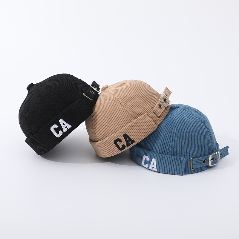Children's Landlord Cap Spring and Autumn Corduroy Pirate Cap Casual Boys and Girls All-match Alphanumeric Melon Hat