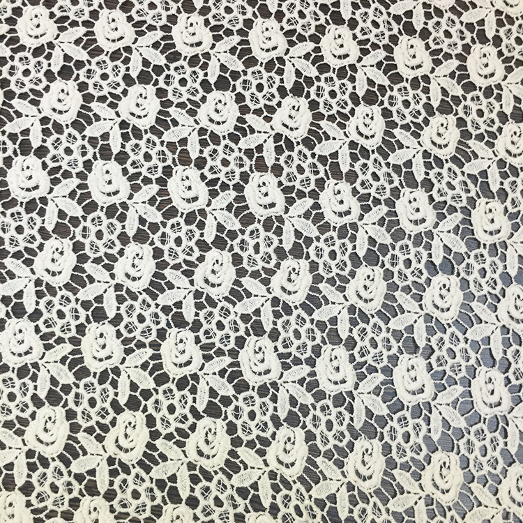 Water-soluble milk silk lace fabric thick hollow embroidery apricot color clothing handmade DIY accessories lace fabric