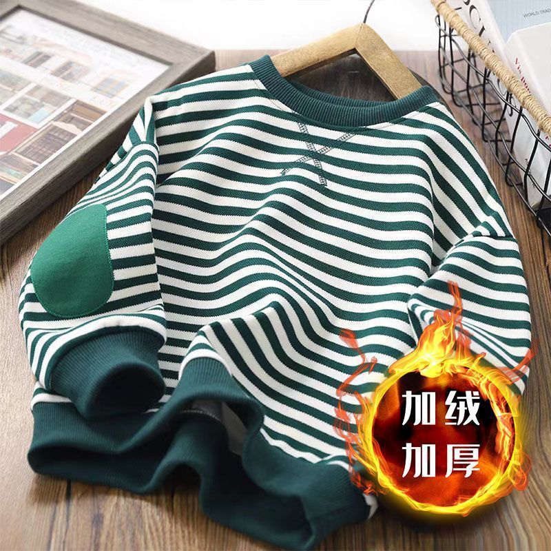 Picture of Children's Clothing Spring & Fall Clothing Boys and Girls Sweatshirts 2024 New Kidsren's Bottoming Shirts Korean Style Baby Tops Fleece-Lined Style
