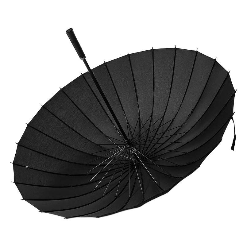 24 Bone Long Handle Oversized Umbrella Large Wholesale Reinforced Anti-Wind Straight Handle Umbrella Windproof Strong Sunny Umbrella Custom Advertising