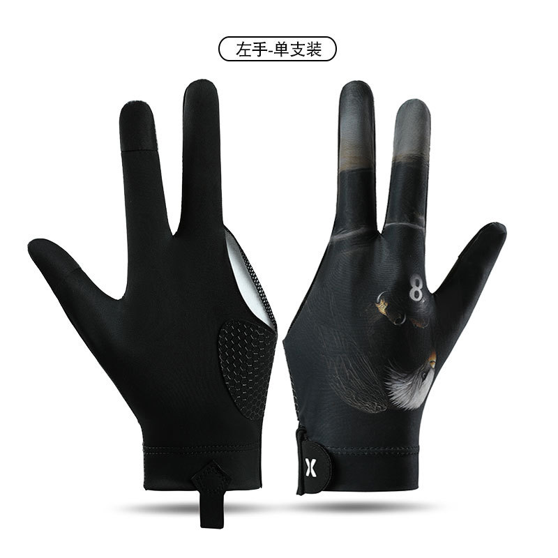 Picture of Billiards Gloves with Three Fingers Leaking for Left and Right Hands, Single Smooth Elastic Ice Silk Breathable Non-Slip Thin Billiards Gloves for Men and Women