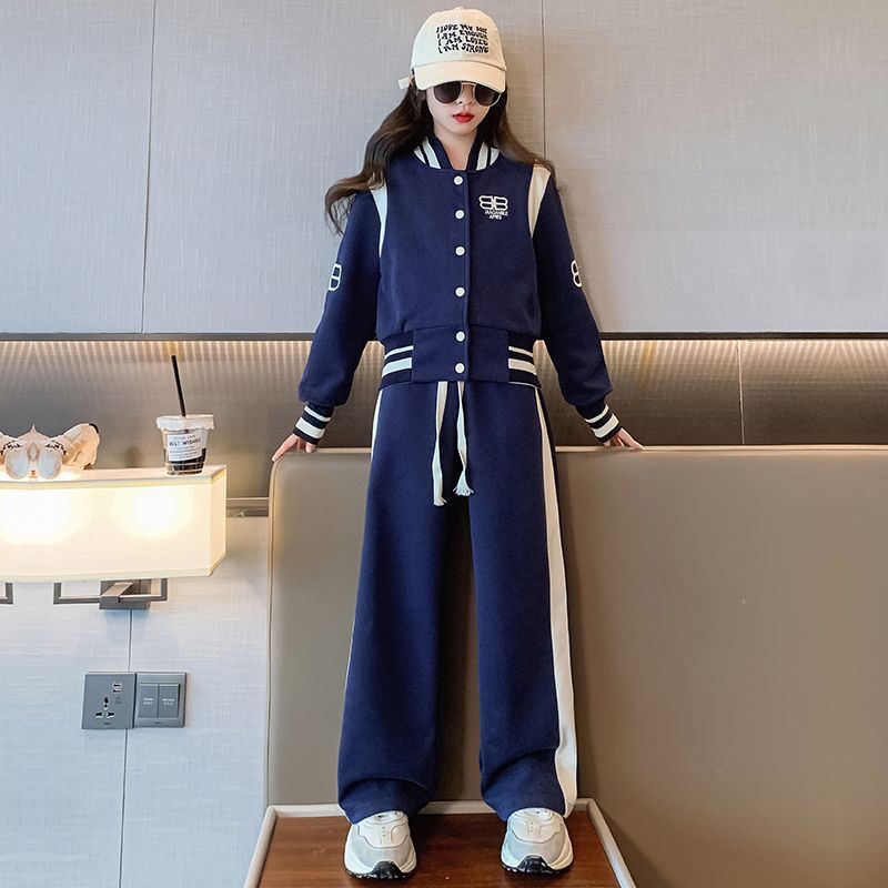 This product does not return or change girls' suit spring and autumn sports baseball clothes suit children's coat clothes two pieces