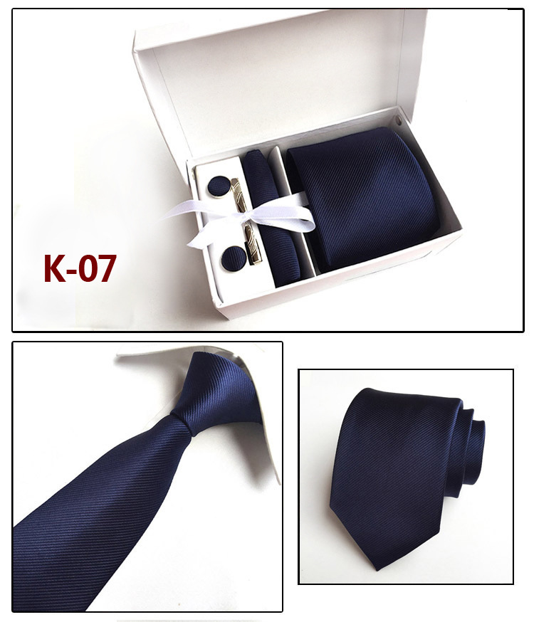 Picture of Manufacturers wholesale men's tie in stock gift box 6 pieces suit group tie business formal tie