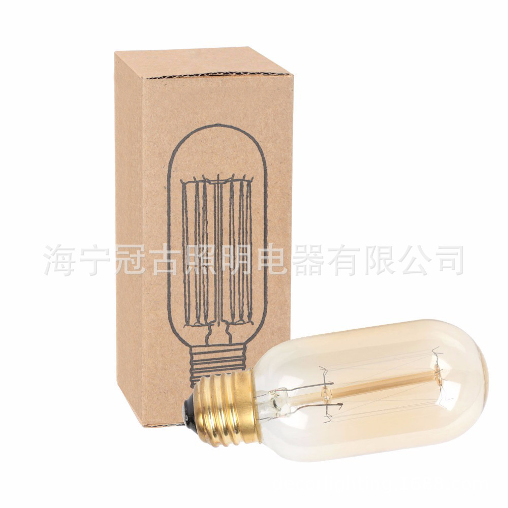 Picture of Amazon for T45 Edison bulb 40W spiral retro tungsten lamp 120V220V