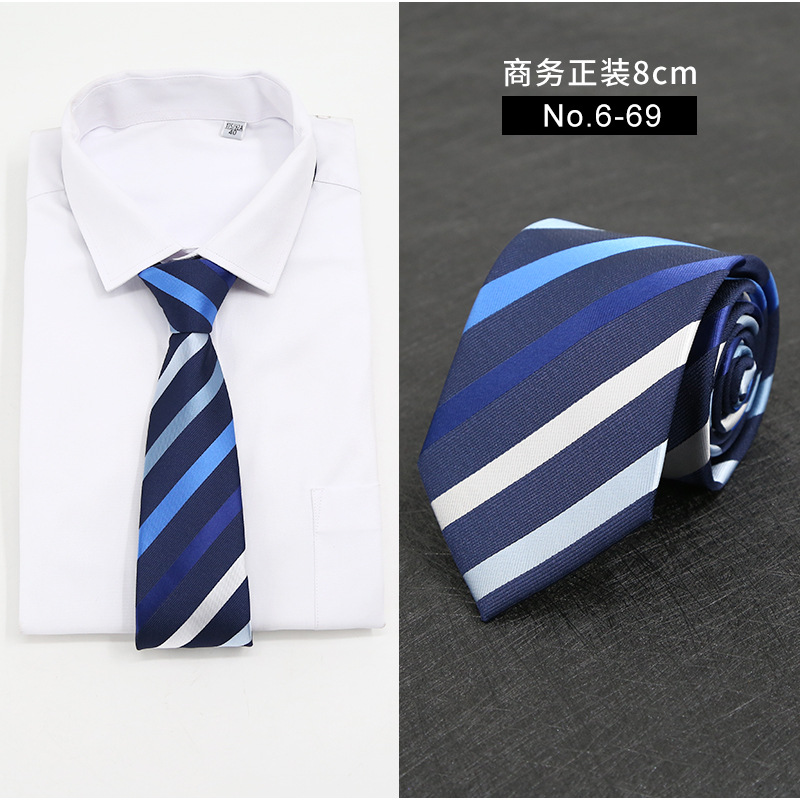 Picture of New Style Tie Men's Formal Business Casual Simple Style Solid Color Striped Arrow-Shaped Tie Manufacturer Ready Stock Wholesale