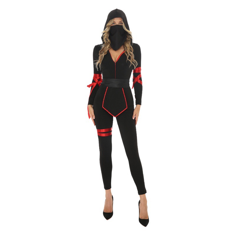 S-XL Halloween Costume COS Ninja Suit Female Samurai Suit Masked Night Suit Game Suit Role Playing