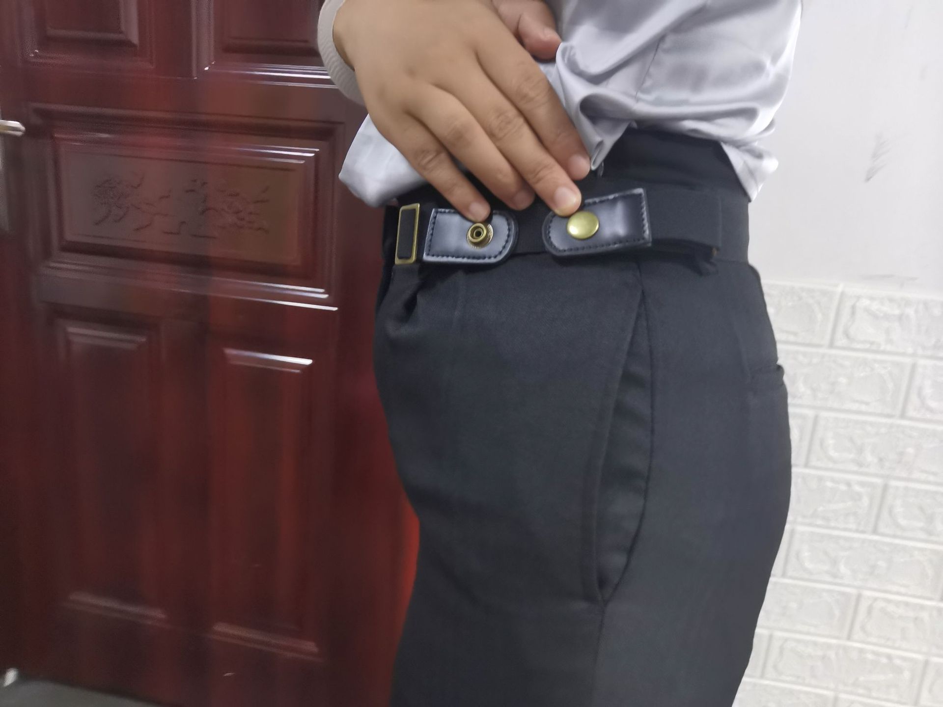 Unisex Lazy Invisible Traceless Elastic Belt Simple All-match Fashionable Instagram Style Decorative Belt