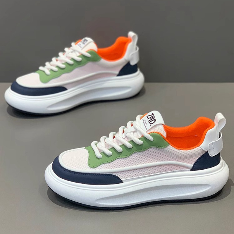 Forrest Gump Men's Shoes Summer Breathable Thin Mesh Sports Sneakers Men's Thick-Soled Heightening Casual Mesh Shoes Small White Trendy Shoes