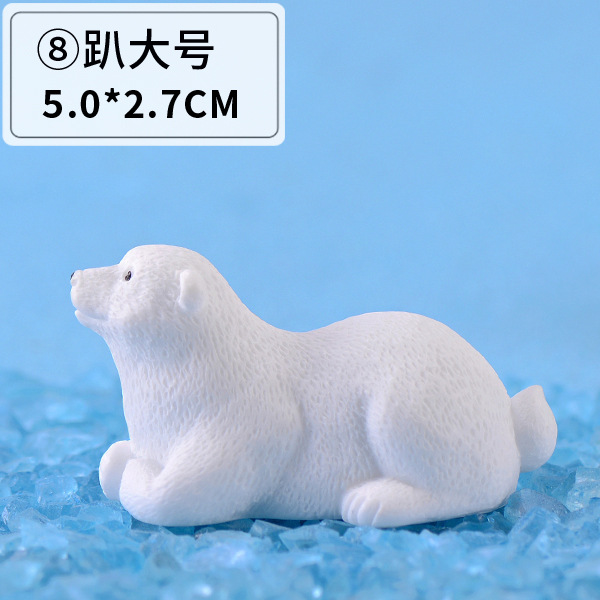 Picture of Micro Landscape Creative Cute Polar Bear DIY Decoration Gift Accessories Ecological Bottle Car Desktop Small Ornaments