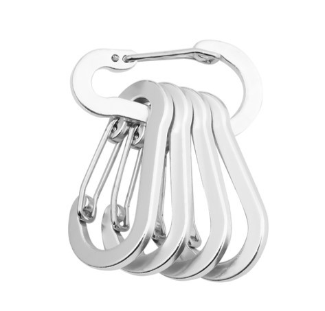 Picture of Multicolor Aluminum Alloy Steel Wire No.5 Outdoor Gourd Mountaineering Buckle Backpack Kettle Hanging Buckle Hanging Buckle Squashed Spring Buckle