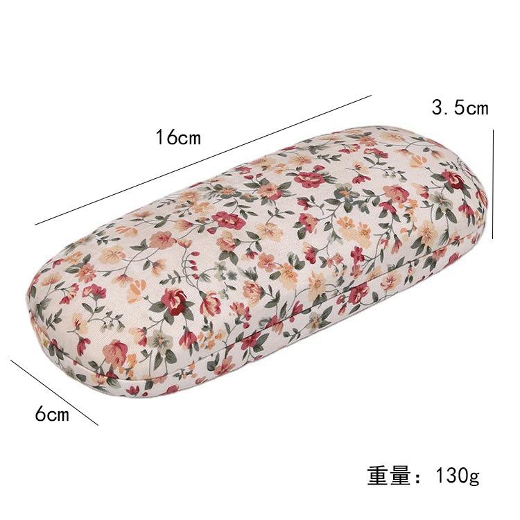 Picture of Cotton Floral Folding Glasses Box Vintage Floral Refreshing Simple Glasses Box Pastoral Folding Glasses Box