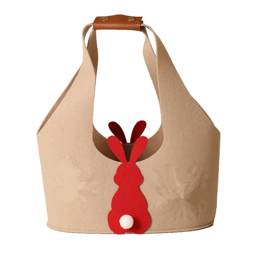 2023 New Felt Handbag Rabbit Year Felt Gift Bag Handbag Creative Biscuit Candy Hand Gift Bag